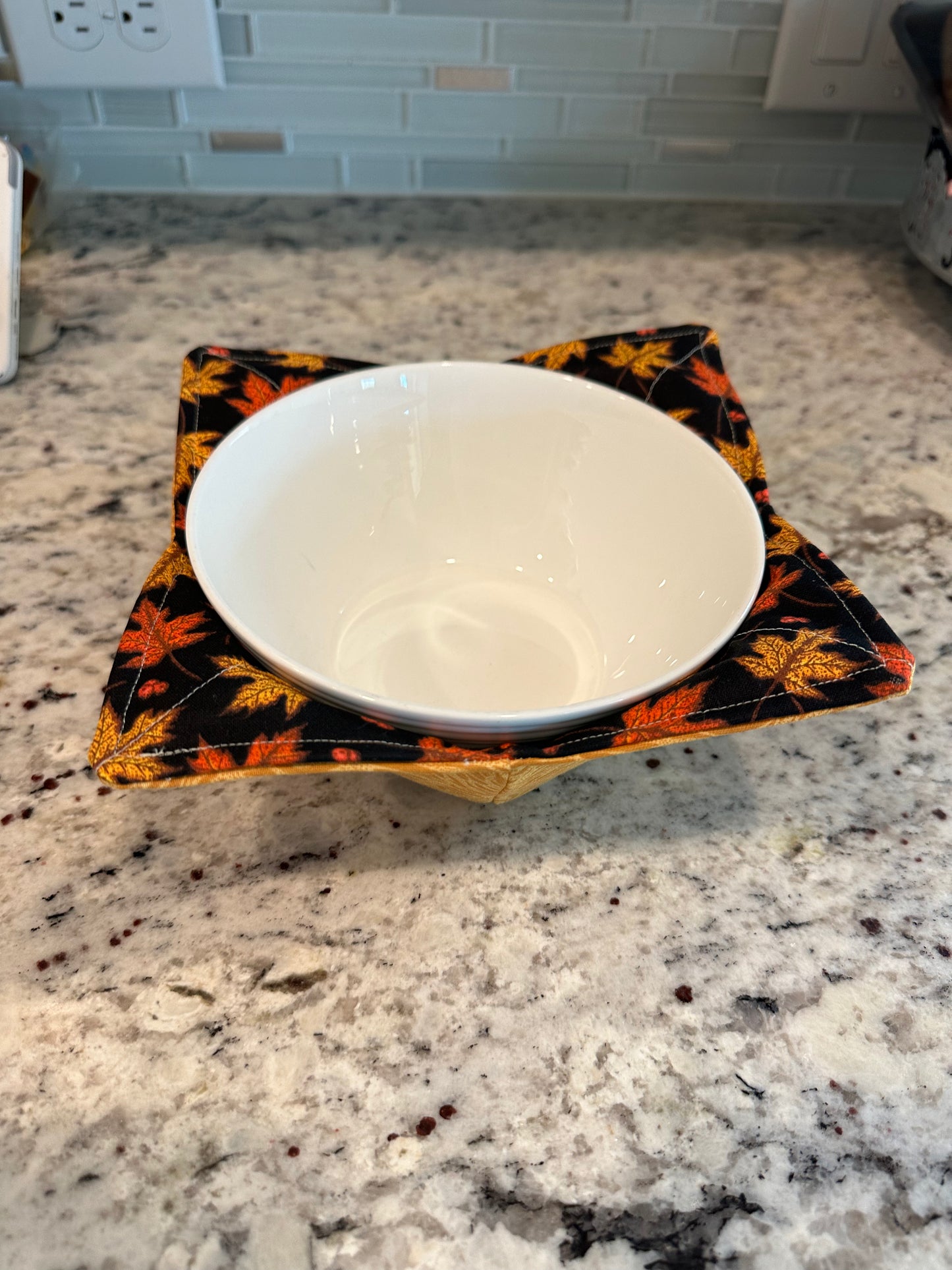 Reversible Bowl Cozy- microwave safe
