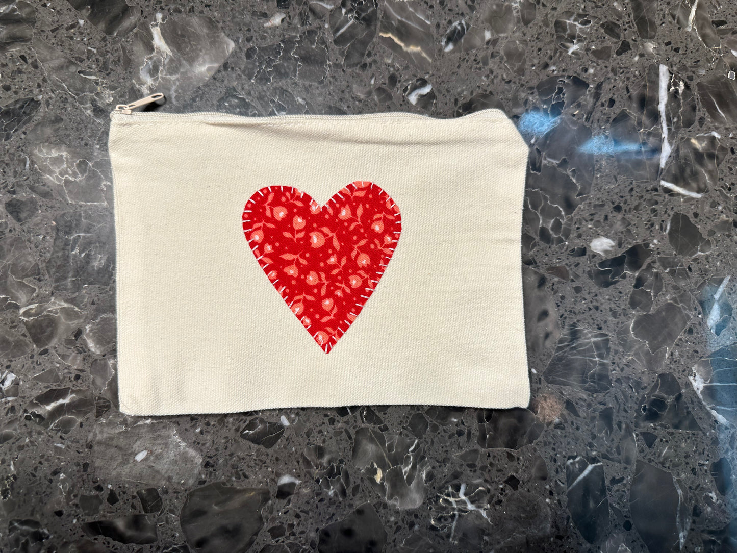 Medium Appliqué Zipper Pouch