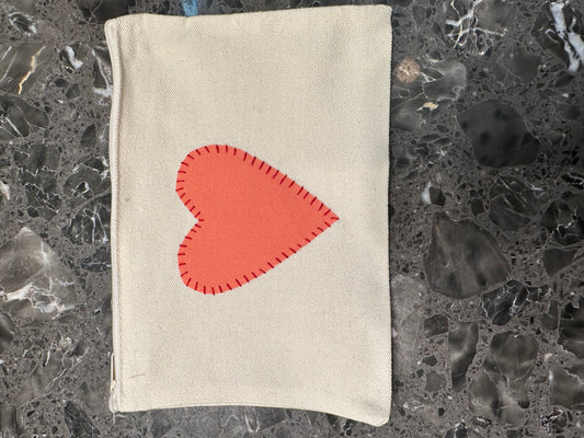 Medium Appliqué Zipper Pouch